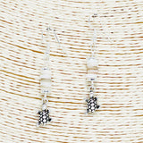 90168, SEA TURTLE CHARM MIXED BEADED DANGLE EARRING