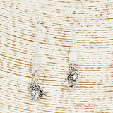 90171, MERMAID CHARM MIXED BEADED DANGLE EARRING