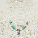 SEA Turtle Charm Mixed Beaded Necklace