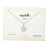 90210, DAINTY STAR CUBIC ZIRCONIA PENDANT NECKLACE