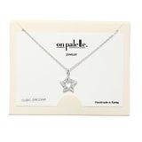 90210, DAINTY STAR CUBIC ZIRCONIA PENDANT NECKLACE