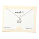 90218, DAINTY MOTHER OF PEARL BUTTERFLY PENDANT NECKLACE