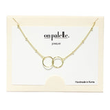 Dainty Double Ring Pendant Necklace