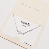 90230, DAINTY PAVE SIDE CROSS PENDANT NECKLACE, CUBIC ZIRCONIA, RELIGIOUS