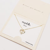 90232, DAINTY PAVE VALENTINES HEART PENDANT NECKLACE, CUBIC ZIRCONIA