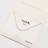 90235, DAINTY SIDE CROSS WITH CUBIC ZIRCONIA NECKLACE, RELIGIOUS