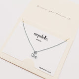 90255, DAINTY PEARL ACCENT WITH CUBIC ZIRCONIA PENDANT NECKLACE