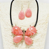 90258, BUTTERFLY CELLULOID ACETATE NECKLACE