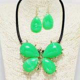 90258, BUTTERFLY CELLULOID ACETATE NECKLACE