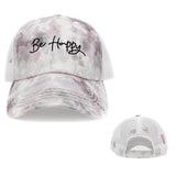 90268, "BE HAPPY" TIE DYE VINTAGE MESH BALL CAP