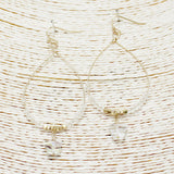 90269, DAINTY BUTTERFLY CHARM BEADED EARRING