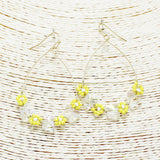 90271, BUTTERFLY & FLOWER BEADED EARRING