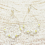 90271, BUTTERFLY & FLOWER BEADED EARRING
