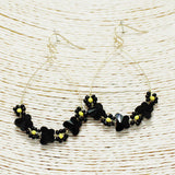 90271, BUTTERFLY & FLOWER BEADED EARRING