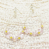90271, BUTTERFLY & FLOWER BEADED EARRING