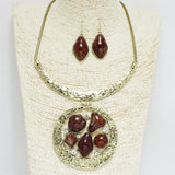 90274, GEOMETRIC CELLULOID ACETATE ACCENT ROUND NECKLACE