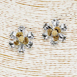 90278, FLOWER METAL STUD EARRING