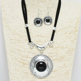 90286, ROUND TURQUOISE STONE ACCENT NECKLACE