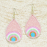 90309, TEARDROP SEED BEADED EARRING