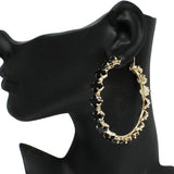 90315, 60MM DIAMOND RHINESTONE HOOP EARRING