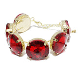 90403, MULTI ROUND CONE RHINESTONE ELASTIC CUFF BRACELET, BRIDAL, WEDDING, PROM