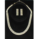 90405, PAVE RHINESTONE EVENING NECKLACE SET, WEDDING, BRIDAL, PROM