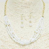 90412, DAINTY MULTI MIX BEADED NECKLACE