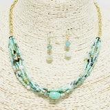90412, DAINTY MULTI MIX BEADED NECKLACE