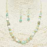 90414, RESIN MULTI BEADED NECKLACE