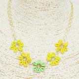 90426, FLOWER SEED BEADED NECKLACE