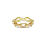 90447, "SIZE 8" CHAIN CUBIC ZIRCONIA RING
