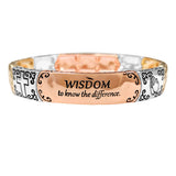 90455, "SERENITY PRAYER" INSPIRATIONAL STRETCH BRACELET, RELIGIOUS