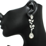 90471, MULTI RHINESTONE EVENING EARRING, WEDDING, BRIDAL, PROM