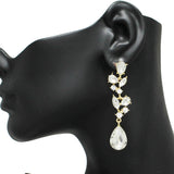 90471, MULTI RHINESTONE EVENING EARRING, WEDDING, BRIDAL, PROM