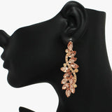90484, MULTI RHINESTONE EVENING EARRING, WEDDING, BRIDAL, PROM