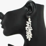 90484, MULTI RHINESTONE EVENING EARRING, WEDDING, BRIDAL, PROM