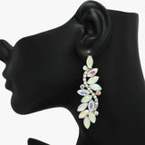 90484, MULTI RHINESTONE EVENING EARRING, WEDDING, BRIDAL, PROM