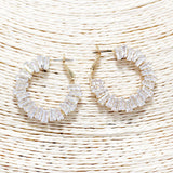 90488, BAGUETTE CUBIC ZIRCONIA EVENING EARRING, WEDDING, BRIDAL, PROM