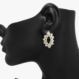 90490, BAGUETTE CUBIC ZIRCONIA EVENING EARRING, WEDDING, BRIDAL, PROM