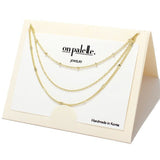 Dainty Chain Triple Layered Necklace - view 2