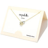 Dainty Star & Heart Charm Slide Necklace - view 3