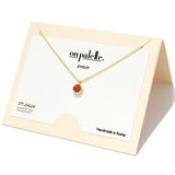 Birthstone Dainty Round Crystal Swarovski Pendant Necklace
