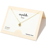 Birthstone Dainty Round Crystal Swarovski Pendant Necklace - view 4