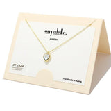 Dainty Heart Crystal Swarovski Pendant Necklace, Valentine's DAY - view 2