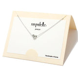 Dainty Heart Slide Charm Pendant Necklace, Valentine's DAY