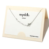 Dainty Heart with Beads Necklace, Valentine's DAY
