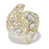 90539, MULTI RHINESTONE BUTTERFLY HINGED BANGLE BRACELET