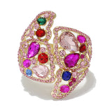 90539, MULTI RHINESTONE BUTTERFLY HINGED BANGLE BRACELET