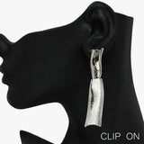 90558, GEOMETRIC BAR METAL CLIP ON EARRING