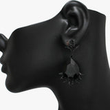 90572, TEARDROP ACCENT RHINESTONE EVENING EARRING, WEDDING, BRIDAL, PROM